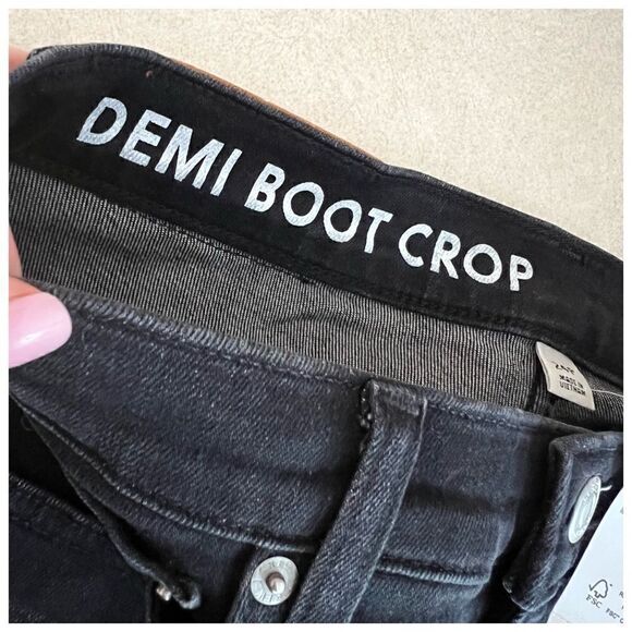 NWT J. Crew 9" Billie Demi Boot Crop Jean in Charcoal Wash 24 Petite - Picture 7 of 8